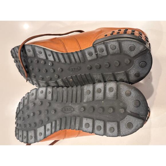 TODS Men's Brown All Dots Spoiler Matt Sneakers 11  us12.5 - Picture 7 of 10
